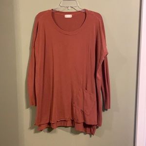 Burnt orange oversized sweater